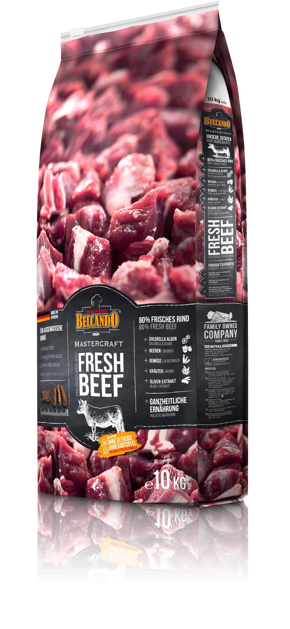 BELCANDO MASTERCRAFT FRESH- BEEF για ενήλικους σκύλους όλων των μεγεθών, με ολόφρεσκο ψαχνό κρέας βοδινού- μονοπρωτεϊνική 10kg
